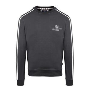 Aquascutum Mens London Double Stripe Sweatshirt / Antracite